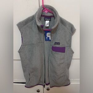 Patagonia women’s size XL Gray and Purple Fleece Vest